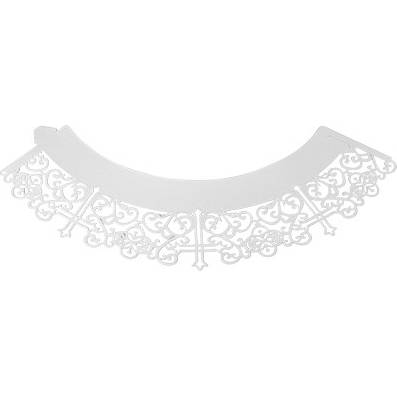 Fotografie Ozdobný límec na cupcaky 12ks bílé - PME