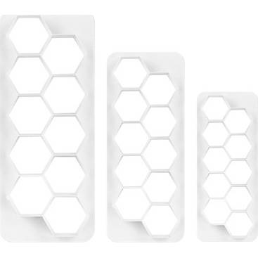 Fotografie Geometrickké vykrajovátko 3ks hexagon - PME