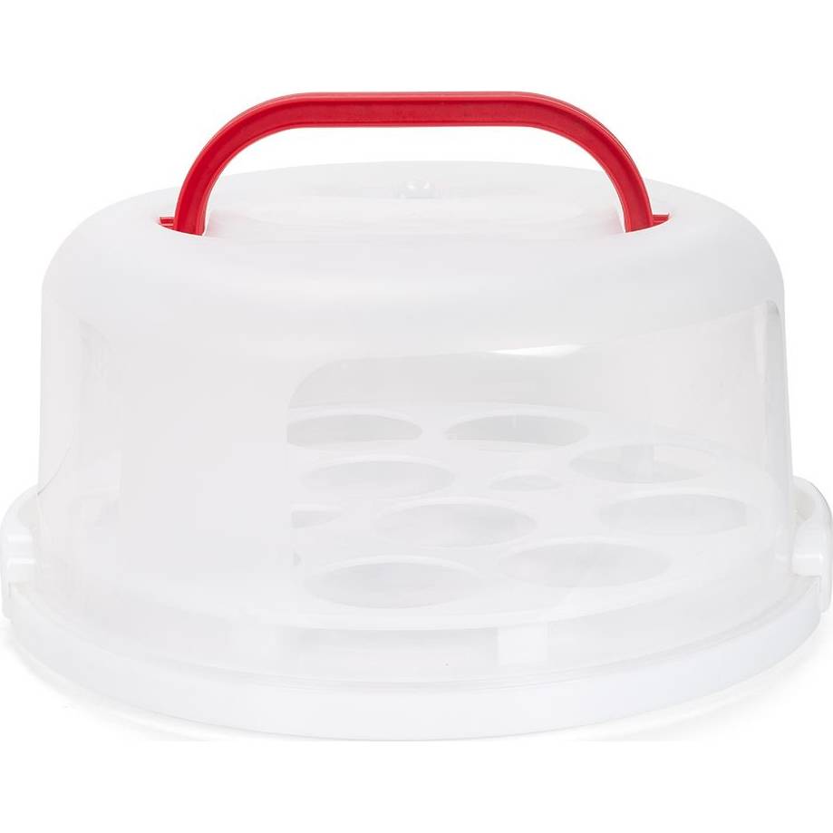 Plastový box kulatý na dort a cupcaky 30cm