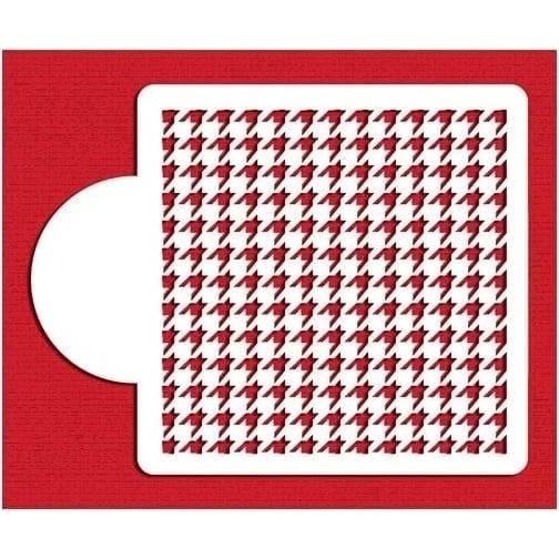 Stencil na dort pro airbrush 15x15cm Houndstooth - Designer Stencils