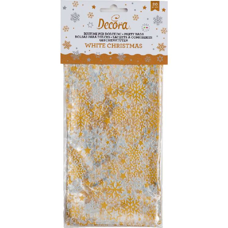 Pytlík na sladkosti 24x12,5x3cm hvězdy 20ks - Decora