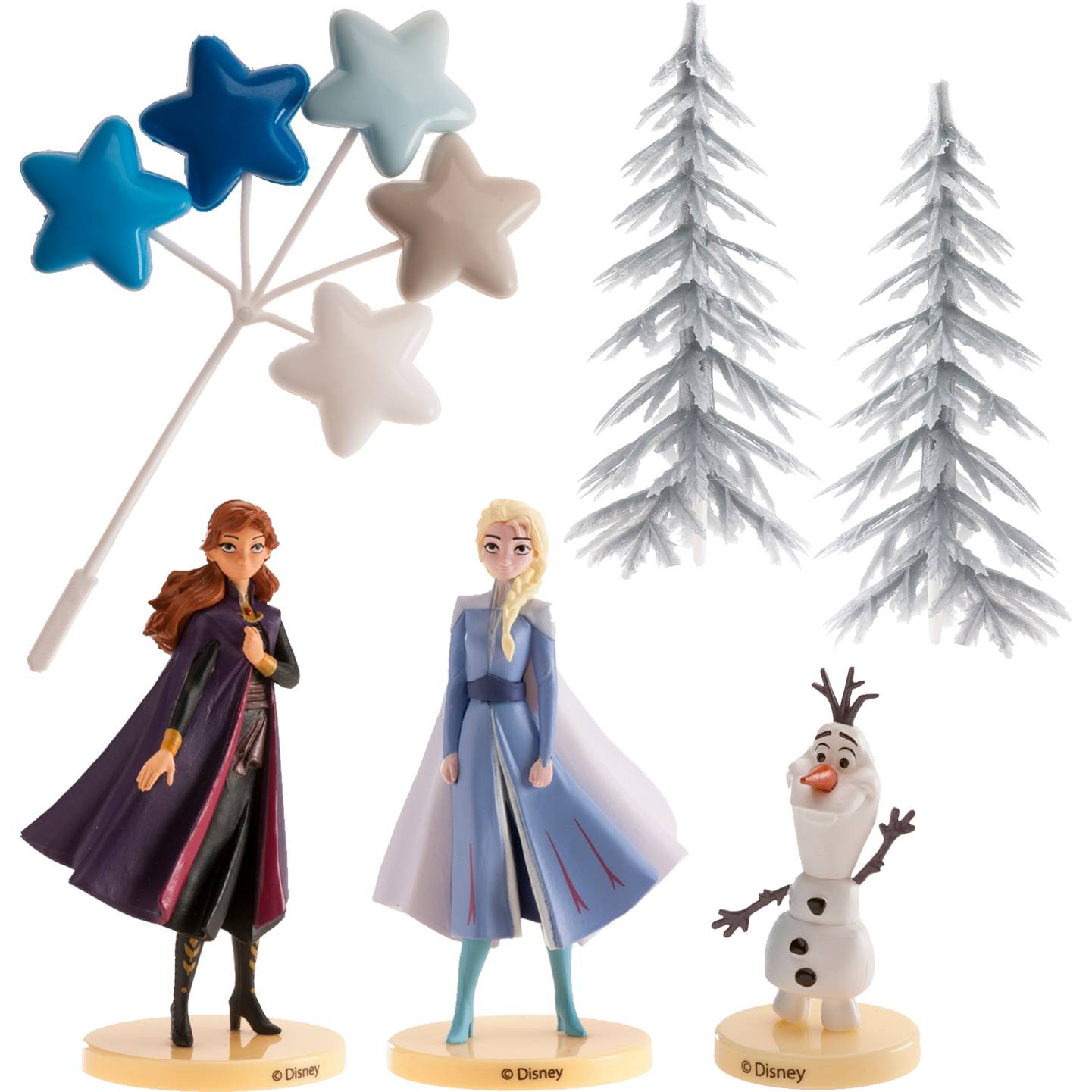 Figurka na Frozen sada Elsa, Anna a olaf stromy a hvězdy - Dekora