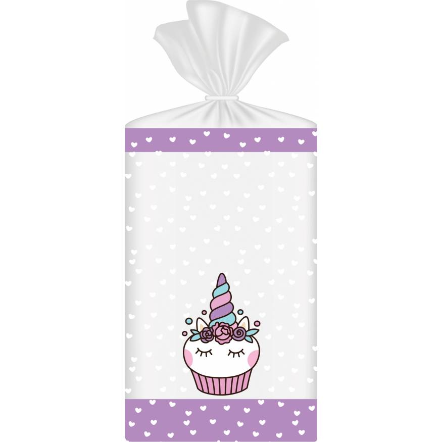 Fotografie Pytlíček na sladkosti a čokoládu 10ks 24x15cm unicorn - Alvarak