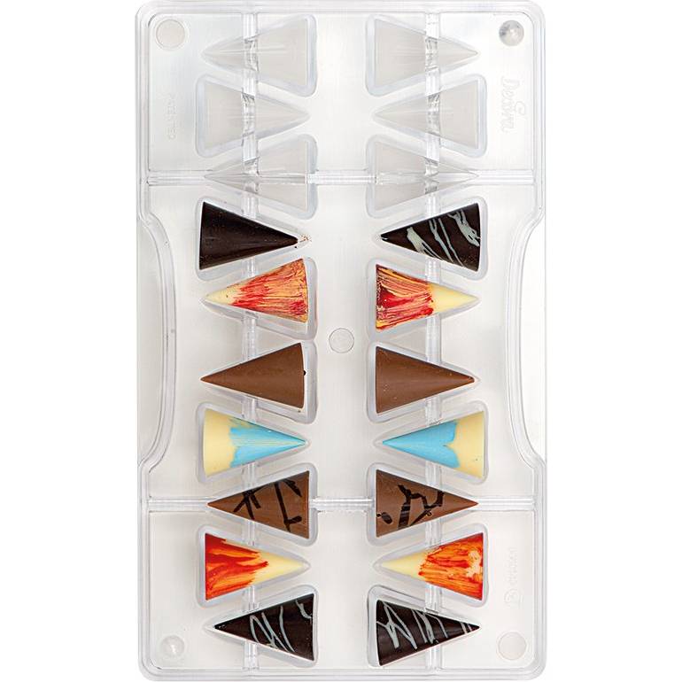 Polykarbonátová forma na čokoládu kužel malý - Decora