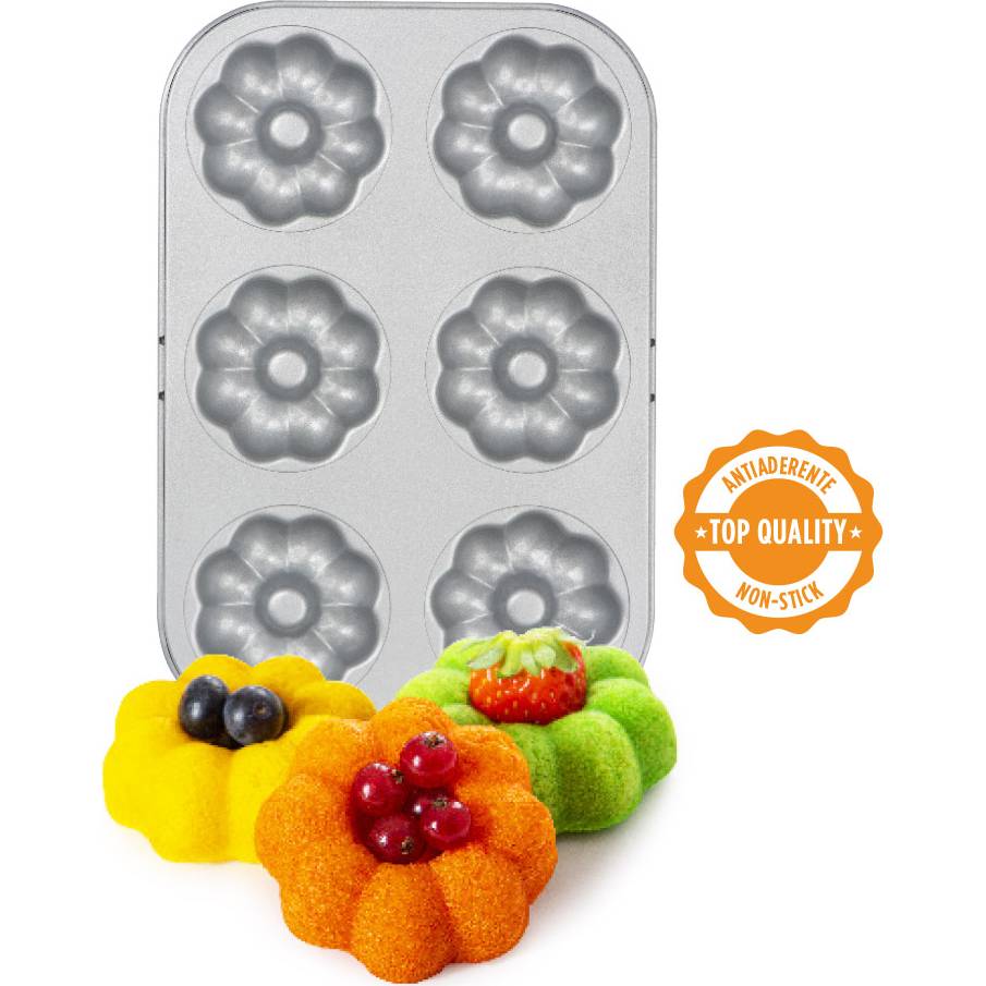 Fotografie Forma na pečení nepřilnavá květiny 27x18cm - Decora