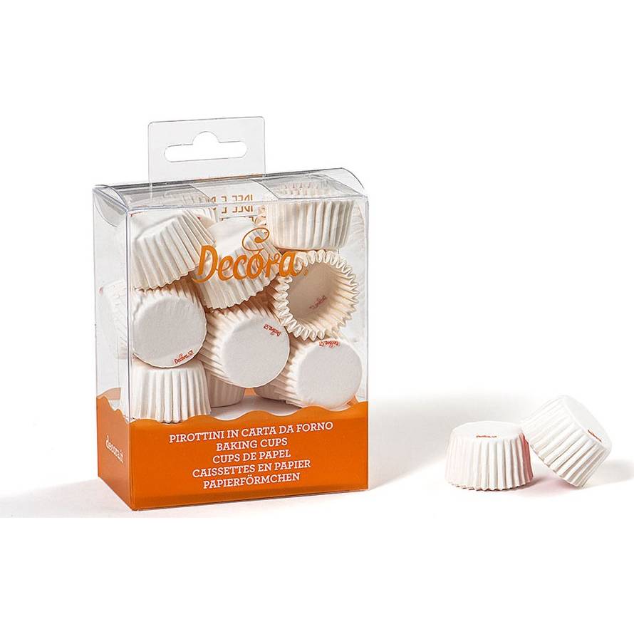 Fotografie Košíčky na pralinky bílé 200ks 2,7x1,7cm - Decora