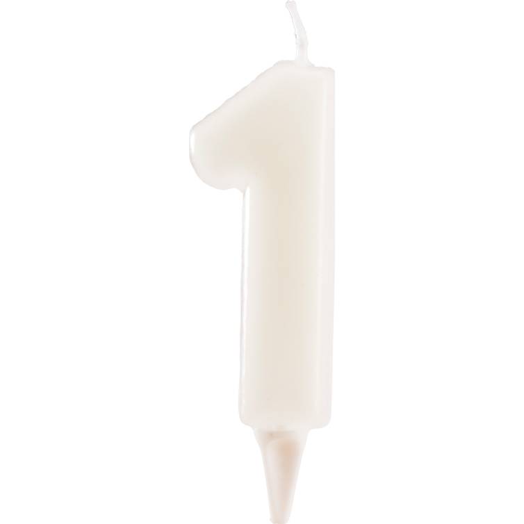 Svíčka na dort číslo 1 svítící ve tmě 6cm - Dekora