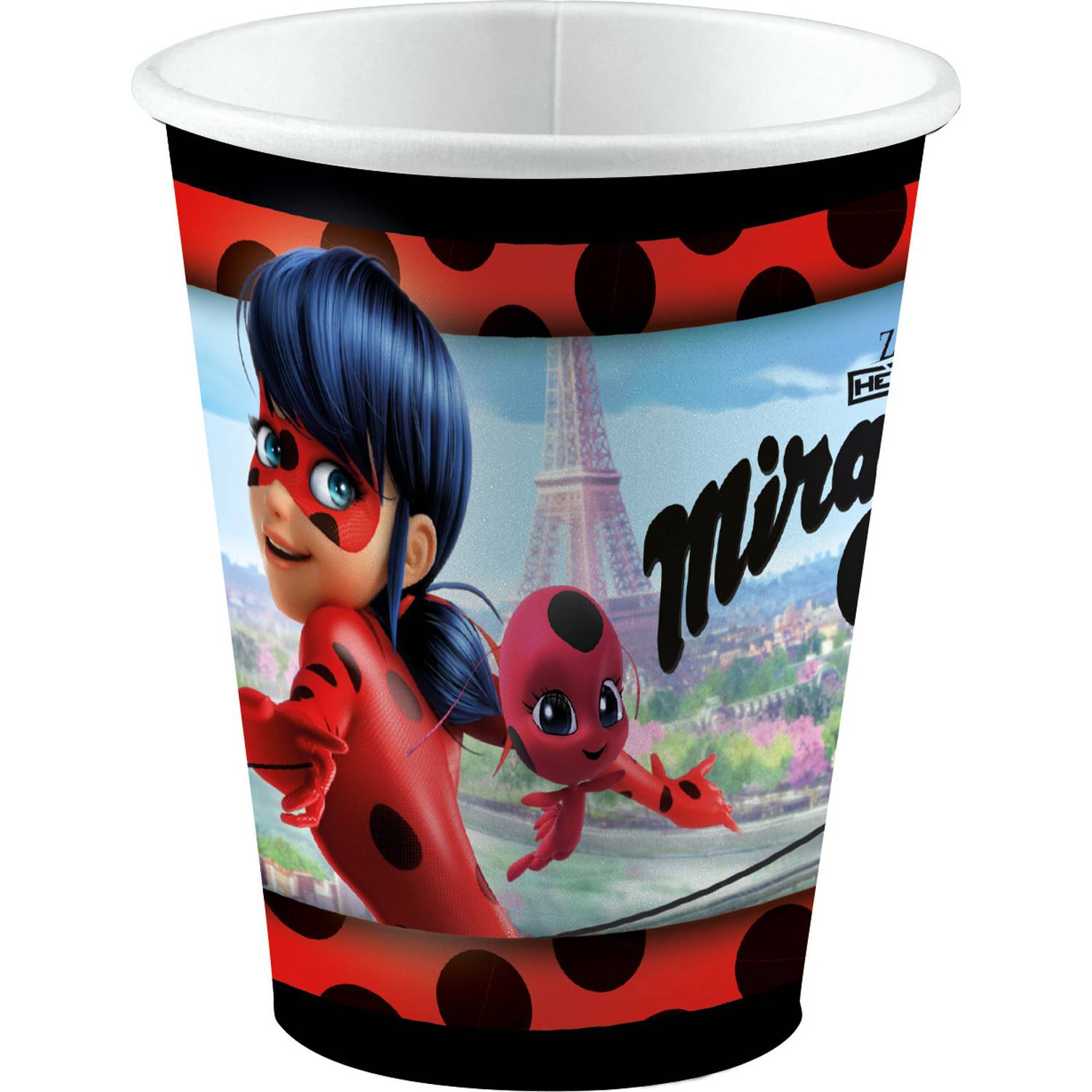 Papírové kelímky 250ml 8ks Miraculous - Ladybug - Amscan