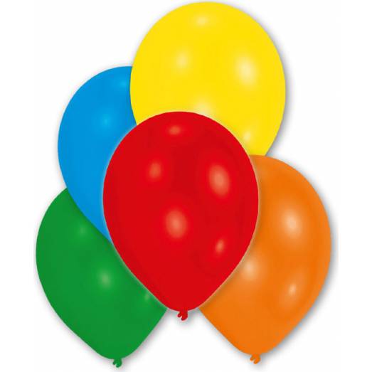 10 latexových balónků metalické, barevné 27,5 cm - Amscan