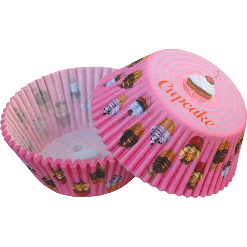 Košíčky na muffiny růžové 50ks - Alvarak