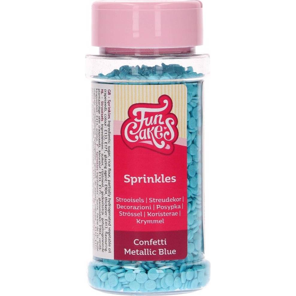 Cukrové sypání konfety modré 70g - FunCakes