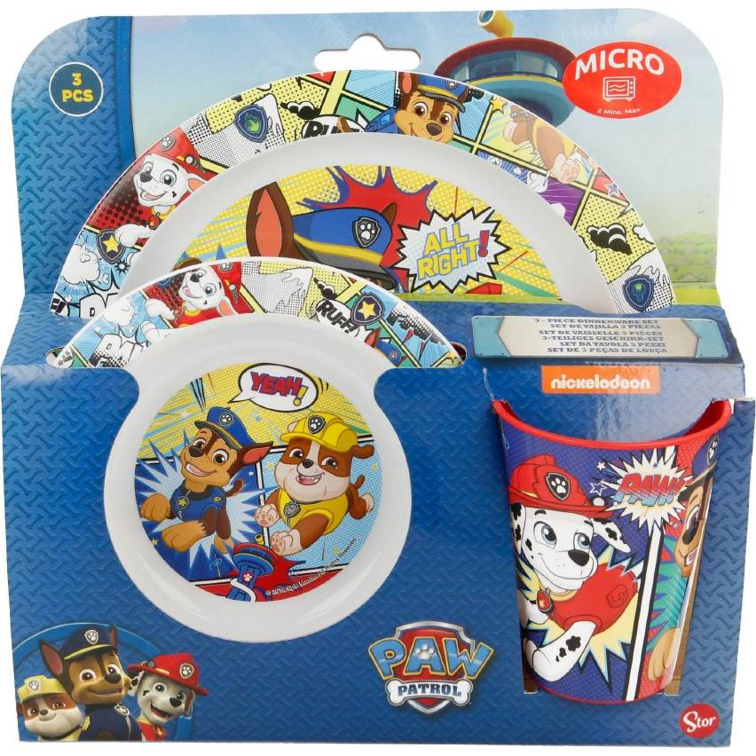 Dětská jídelní sada 3ks Paw Patrol - Stor