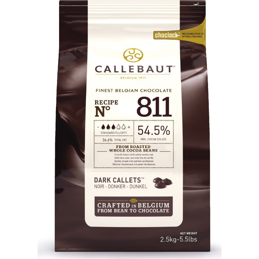 Čokoláda 811 hořká 54,5% 2,5kg - Callebaut