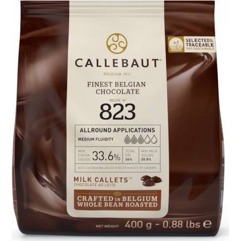 Čokoláda 823 mléčná 33,6% 0,4kg - Callebaut