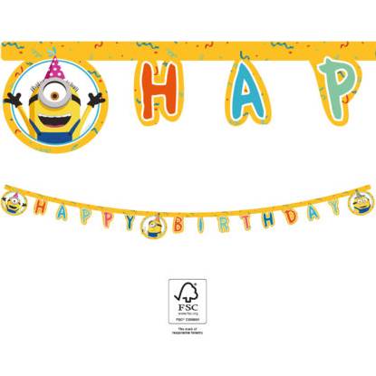 Girlanda 2m Mimoni Happy Birthday - Procos