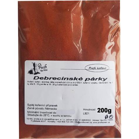 Debrecínské párky (200g) koření - Koření