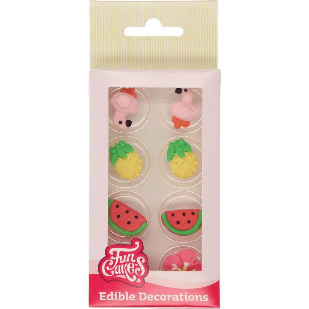 Cukrové zdobení 8ks Tropical - FunCakes