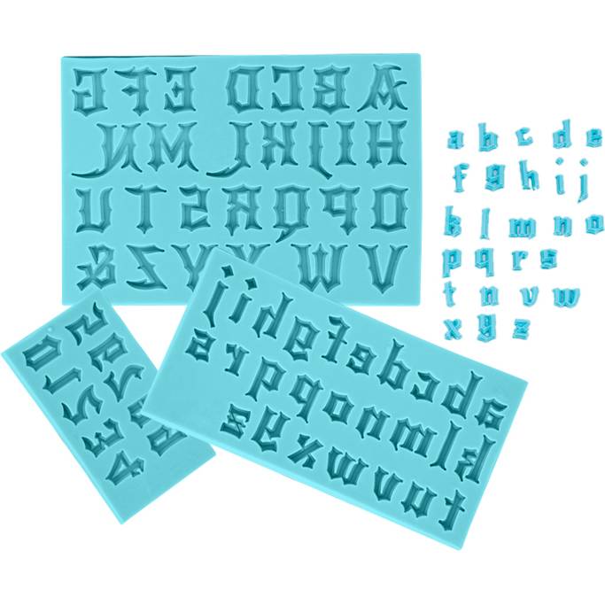 Silikonová formička abeceda Gotic - Cakesicq