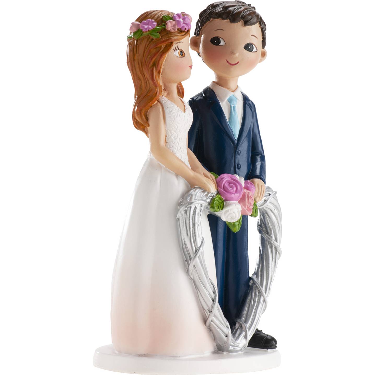 Svatební figurka na dort velké srdce 16cm - Dekora