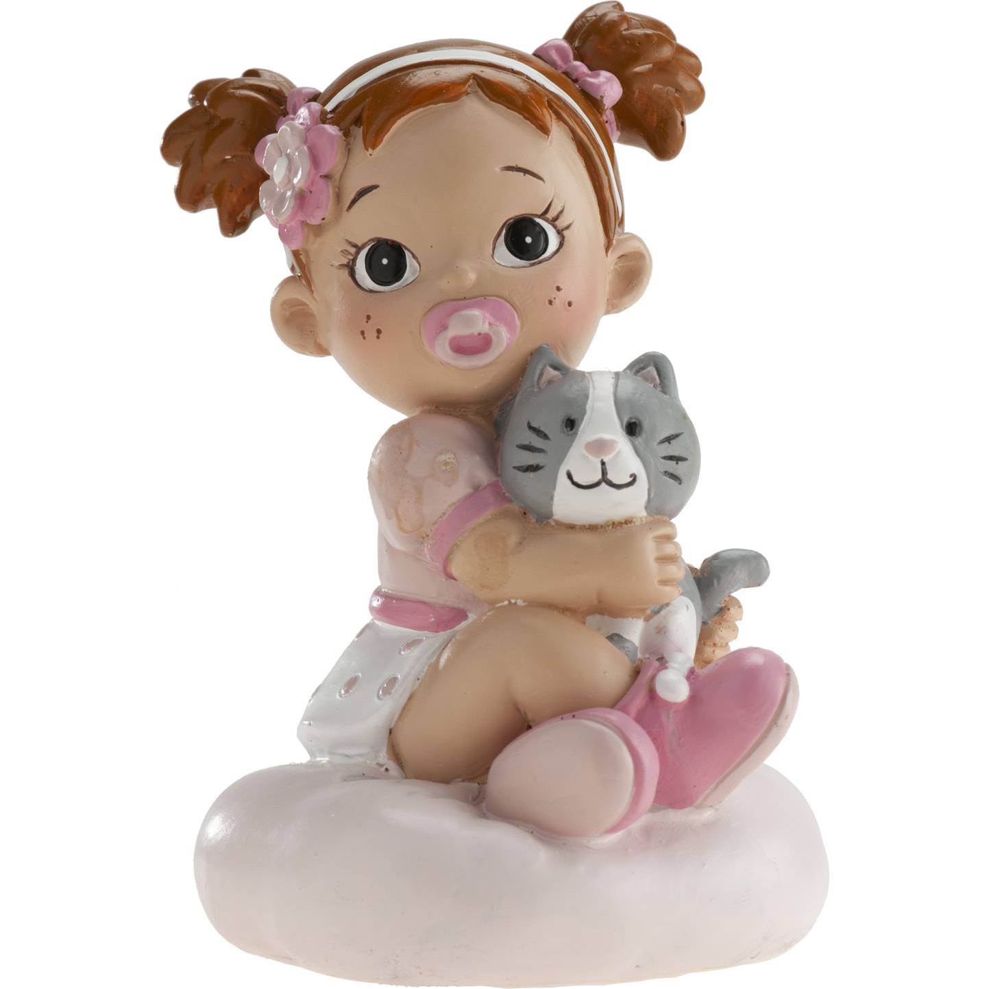 Figurka na dor holčička s kočkou 10cm - Dekora