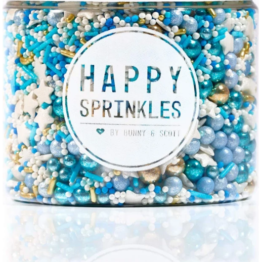 Zdobení hvězdičky a perličky 90g modré - Happy Sprinkles