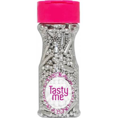 Cukrové zdobení 80g stříbrný mix - Tasty Me