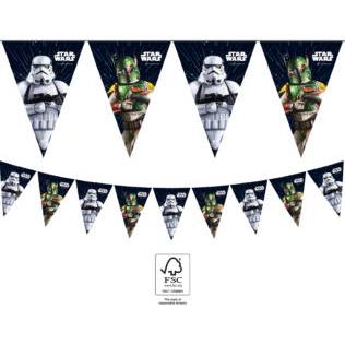 Papírová Girlanda Star Wars 2,3m vlaječky - Procos