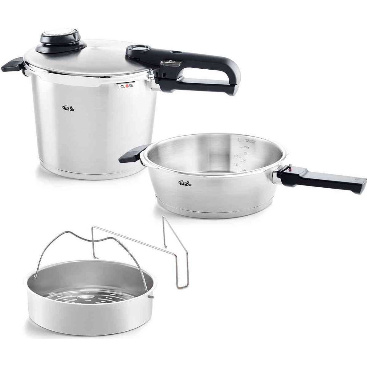 Tlakový hrnec Vitavit Premium 6l a 2,5l tlaková pánev - Fissler