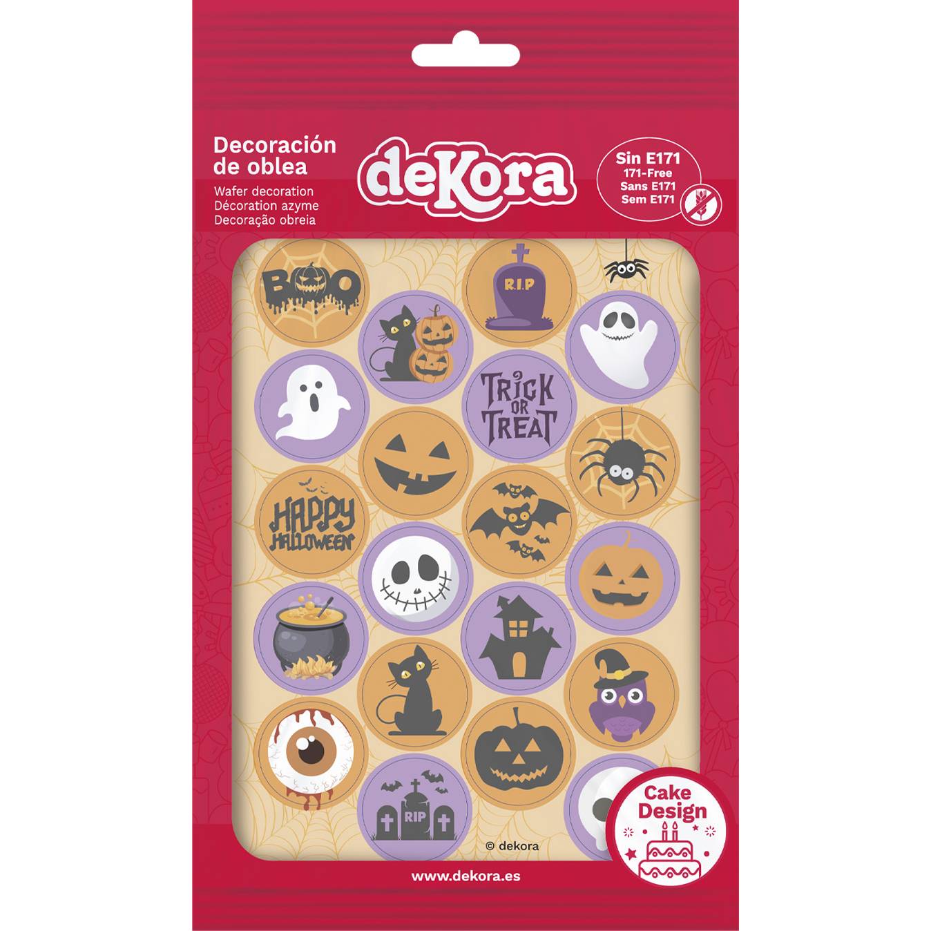 Jedlý papier na koláčiky 3,4 cm, 20 koliesok Halloween - Dekora - Dekora