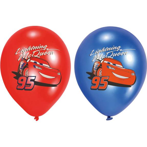Klasické balónky Cars 6kusů 27,5cm - Amscan