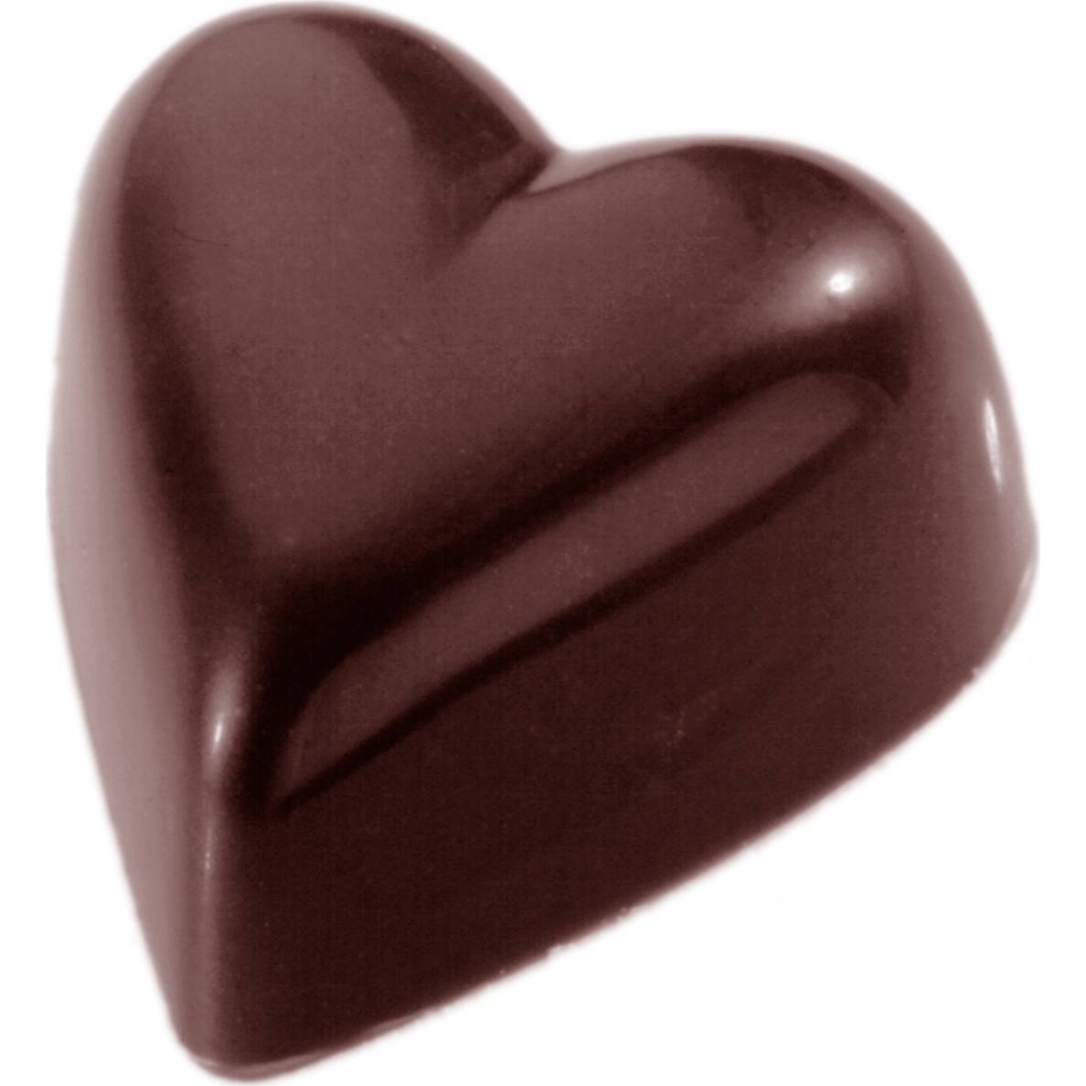 Forma na pralinky srdce 33x31x15mm - CHOCOLATE WORLD