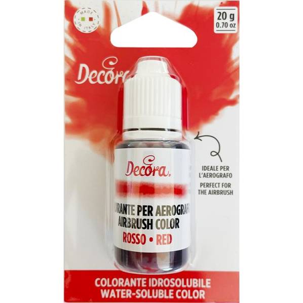 Airbrush barva tekutá red 20g - Decora