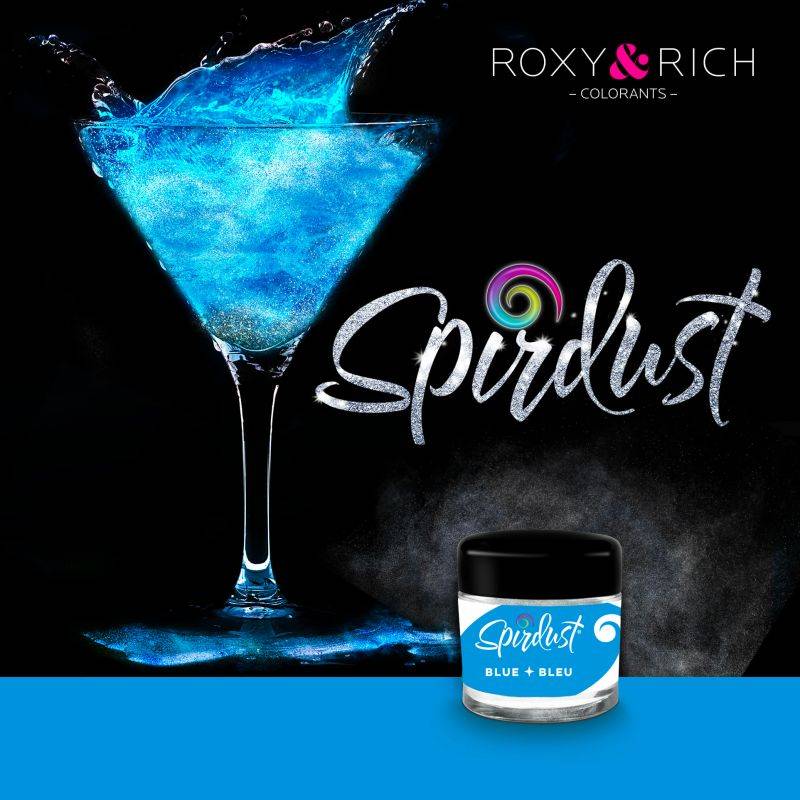 Metalická barva do nápojů modrá 1,5g - Roxy and Rich
