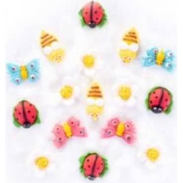 Cukrová figurka včelky, berušky a motýlci - K Decor