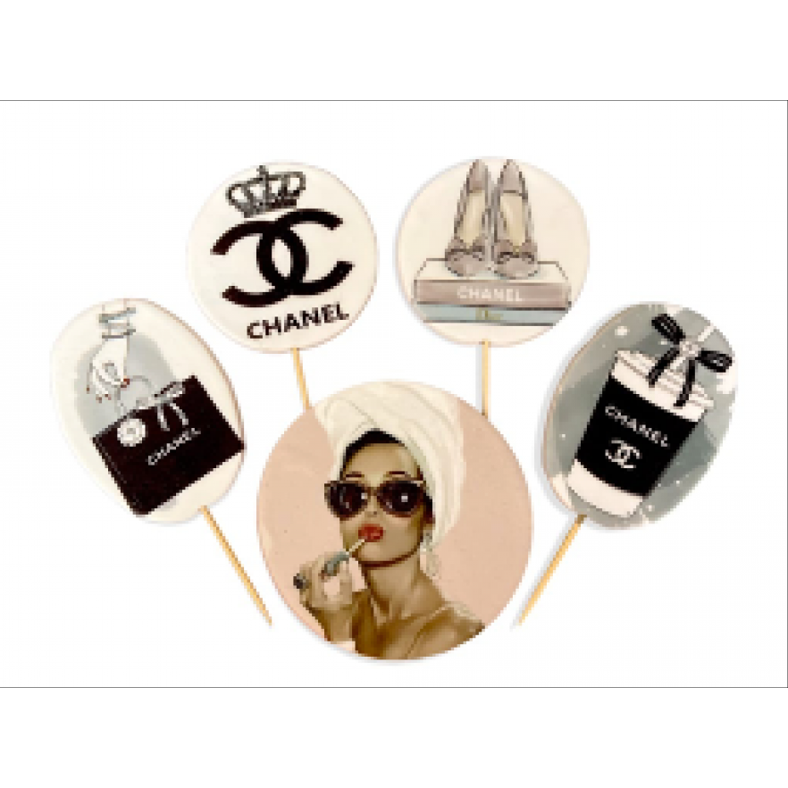 Cukrová figurka zápich na dort Coco Chanel - K Decor