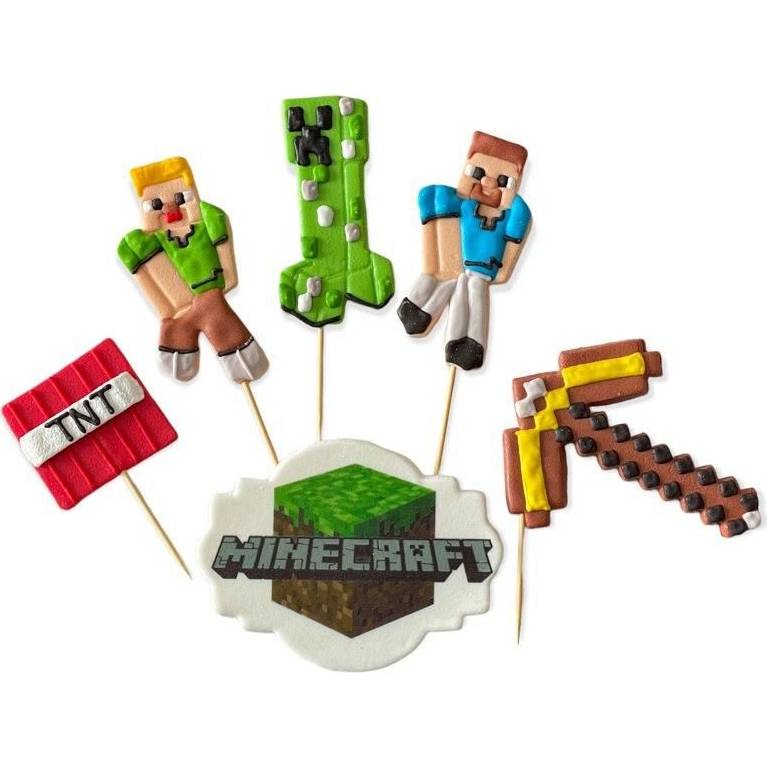 Cukrová figurka zápich do dortu Minecraft - K Decor