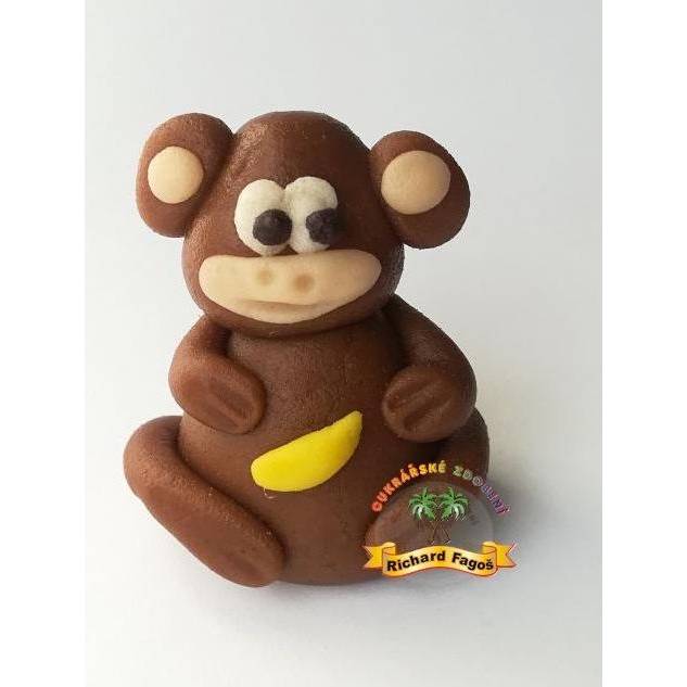 Figurka na dort opice 5cm z kokosové hmoty - Fagos