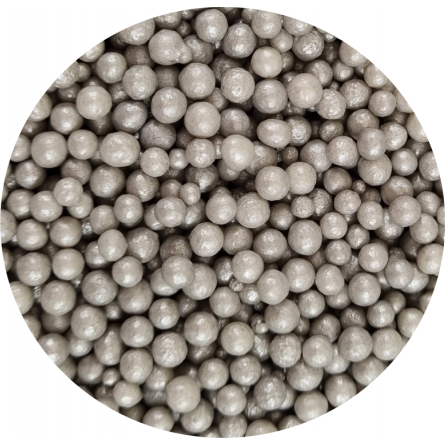 Cukrové perličky 4mm stříbrné 60g - Dekor Pol