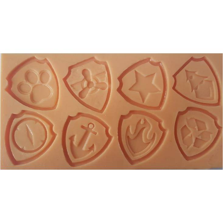 Silikonová forma paw patrol odznaky - Galias Moulds