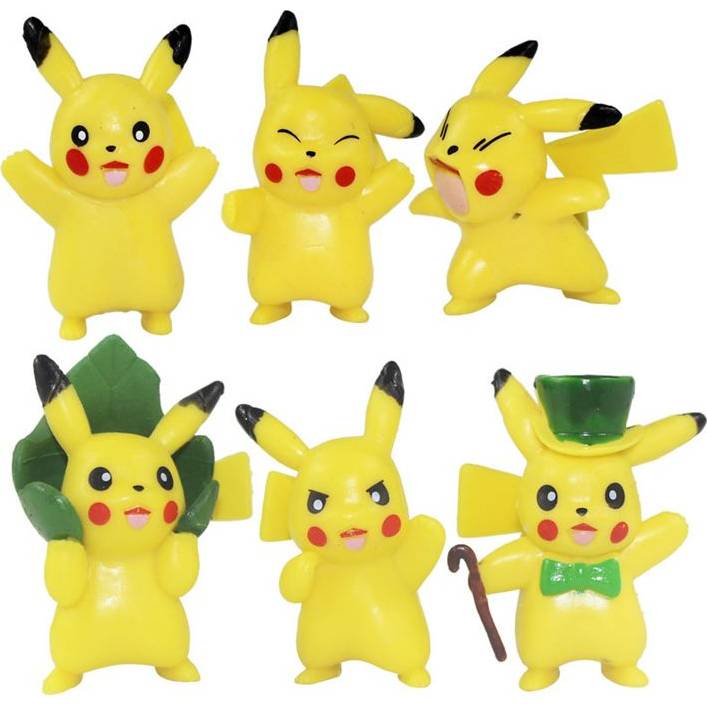 Figurky na dort pokémon 6ks Pikachu 4cm - Cakesicq