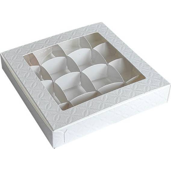 Krabička+mřížka v.3cm s průhledem16x16cm - Monaco