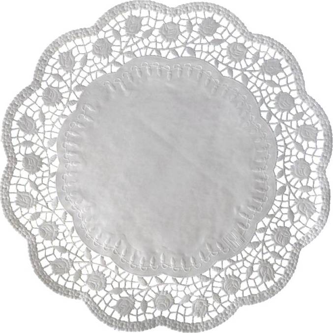 Dekorativní krajka kulatá bílá 40cm 100 ks - Wimex