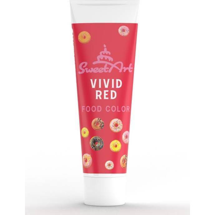 SweetArt gelová barva tuba Vivid Red (30 g)