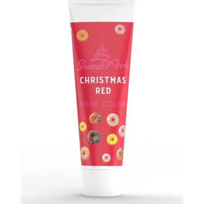 SweetArt gelová barva tuba Christmas Red (30 g)