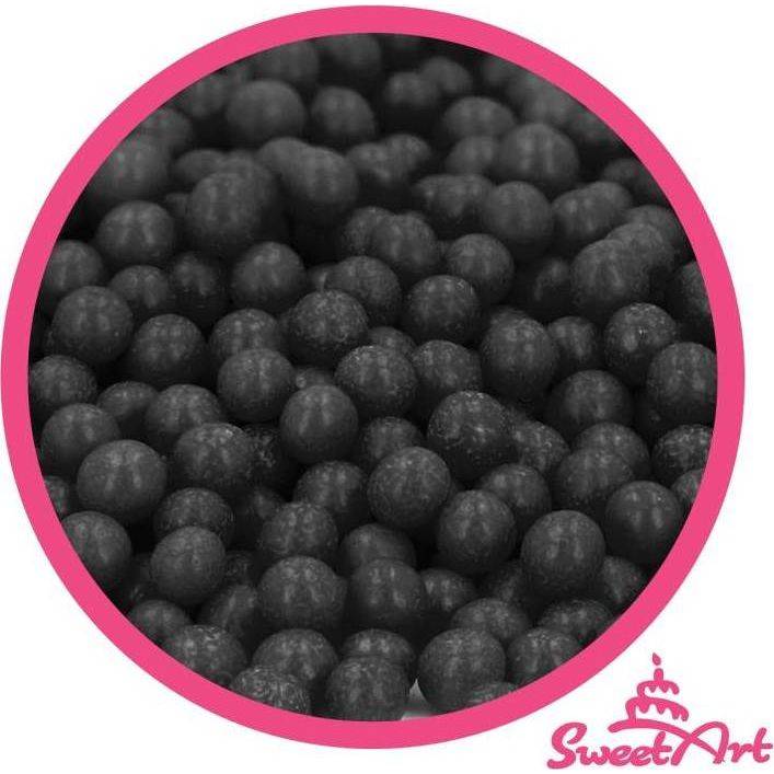 SweetArt cukrové perly černé 5 mm (80 g)