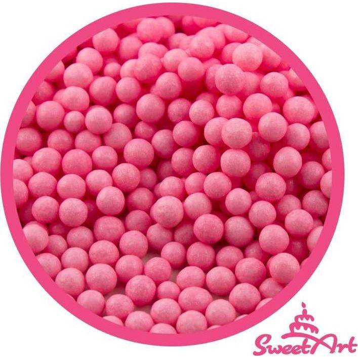 SweetArt cukrové perly růžové 5 mm (80 g)