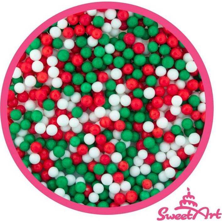SweetArt cukrové perly Christmas mix 5 mm (80 g)