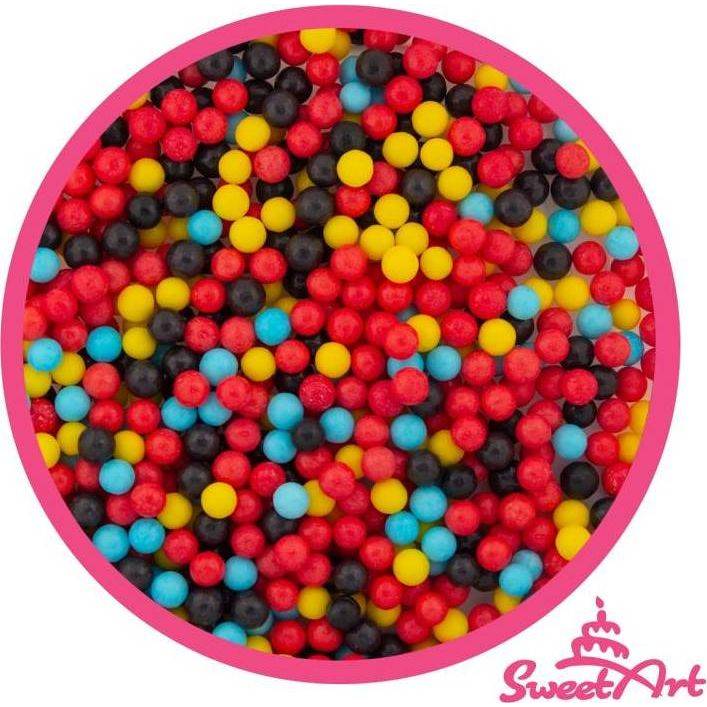 SweetArt cukrové perly Cars mix 5 mm (80 g)