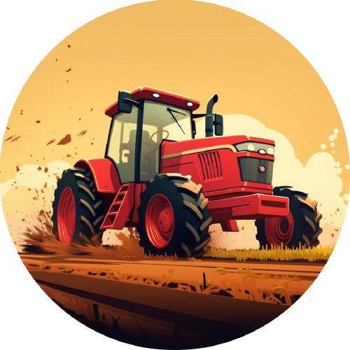 Jedlý papír traktor kreslený 19,5cm - PICTURE