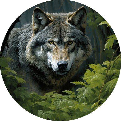 Jedlý papír vlk v lese 19,5cm - PICTURE